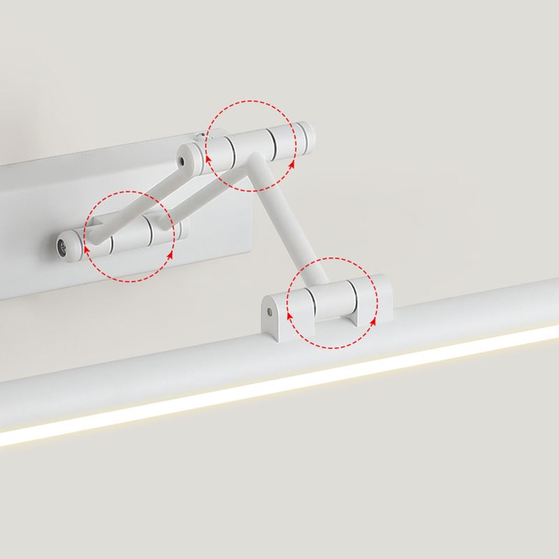 Modern Simple Vanity Light Cylinder Shape Scalable Vanity Lamp for Shower Room