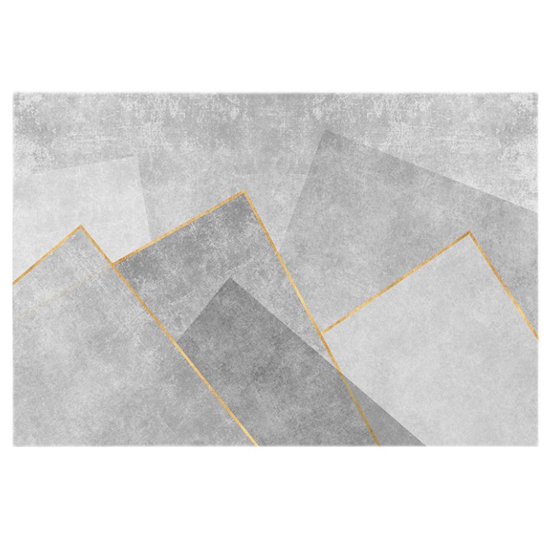 Modern Rug Rectangle Geometric Printed Non-Slip Backing Carpet Adult Casual Indoor Rug