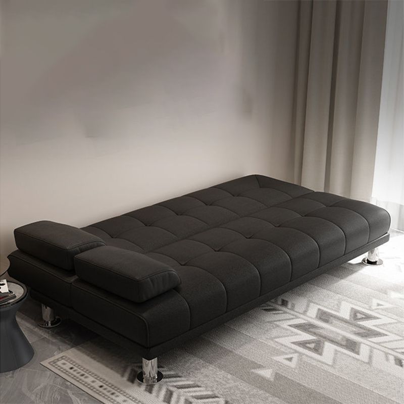 31.5"/34.6" H Faux Leather Pillow Top Arm Tufted Sofa Bed For Living Room