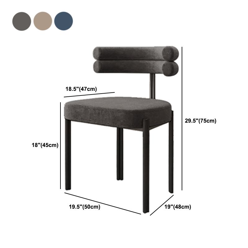 Contemporary Home Side Chair Upholstered Armless Dining Chairs
