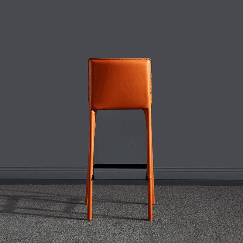 Sgabelli moderni per banconi in acciaio con poggiapiedi e sgabelli da bar per bistrot posteriori, 1 pezzo