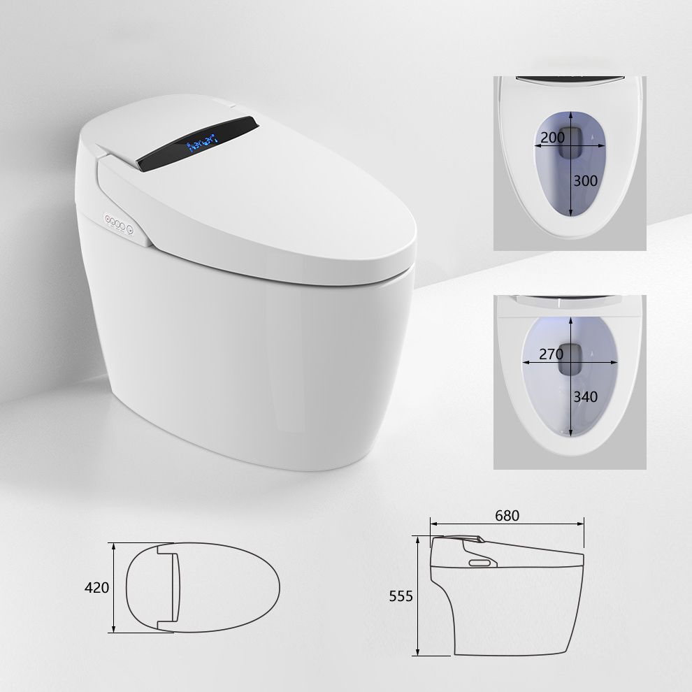 Porcelain Floor Mounted Toilet One-Piece Toilet Modern Toilet Bowl