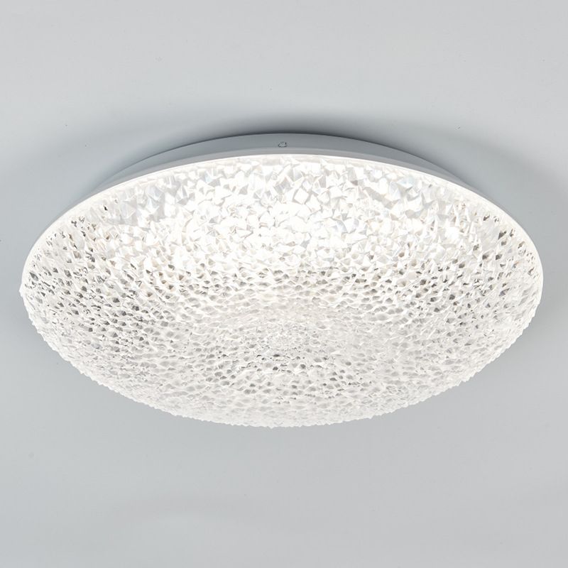 Circular Flush Mount Fixture Contemporary Crystal 1 Light Flush Light