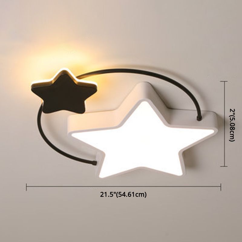 Plafonnier encastré Pentagram Plafonnier moderniste en acrylique pour chambre à coucher