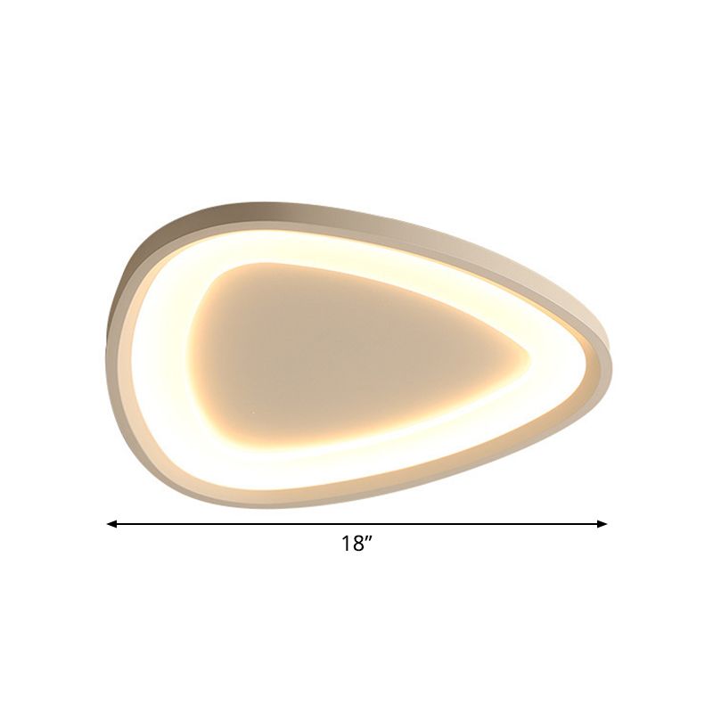 Raindrop Led Sottile LED Soffitto Illuminazione Semplice Aluminum White Flush Montato Lampada a Warm / White Light per Kitchen, 18 "/23.5" W