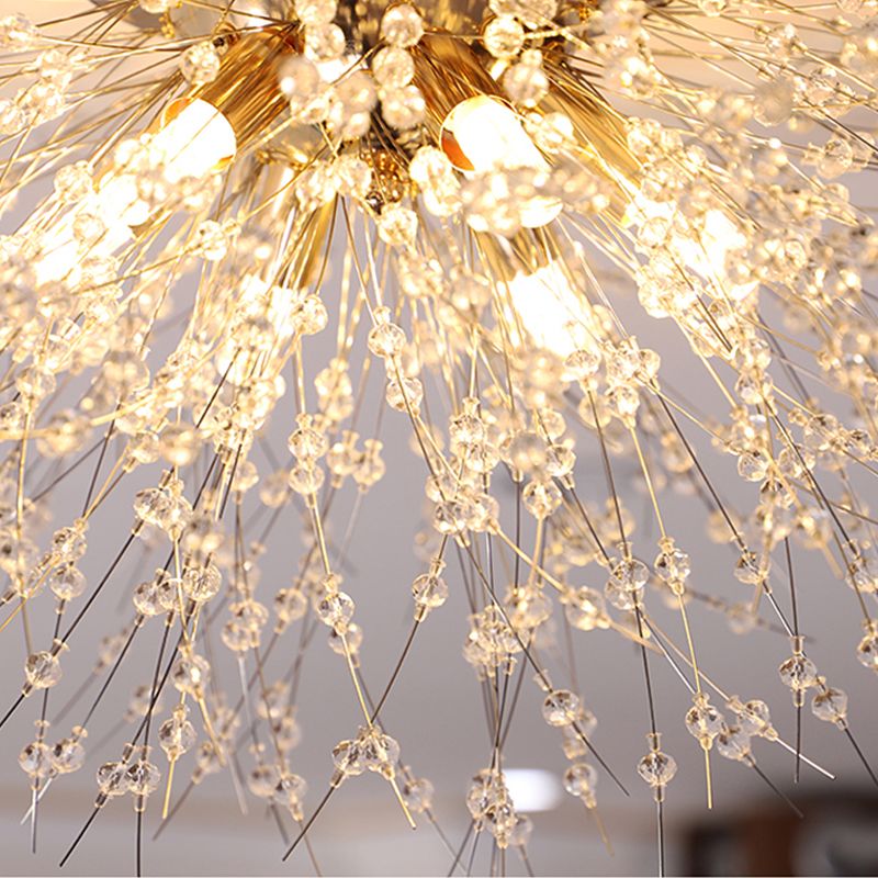 Contemporary Blossom Flush Light Fixture Crystal Flush Mount Lights for Bedroom