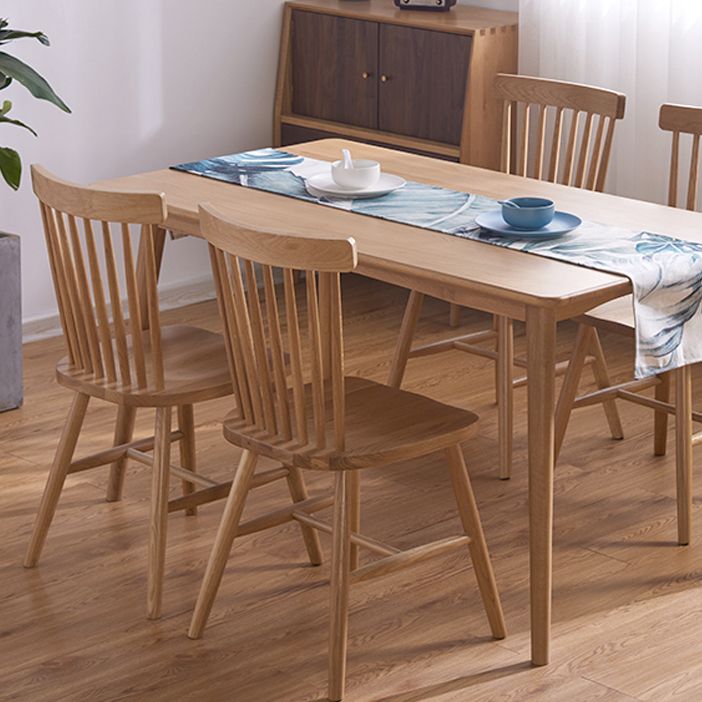 Eigentijdse Windsor rug armloze zijstoelen houten zijkant eetstoelen voor thuis