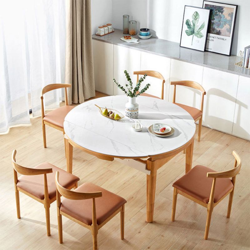 Contemporary Rectangular and Round Easy Folding Dining Table with 4 Foot