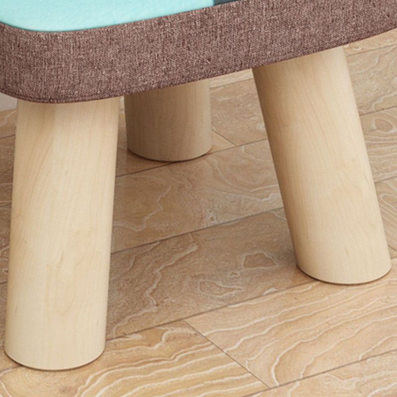 Modern Ottoman Cotton Detachable Seat Cover Solid Color Square Ottoman