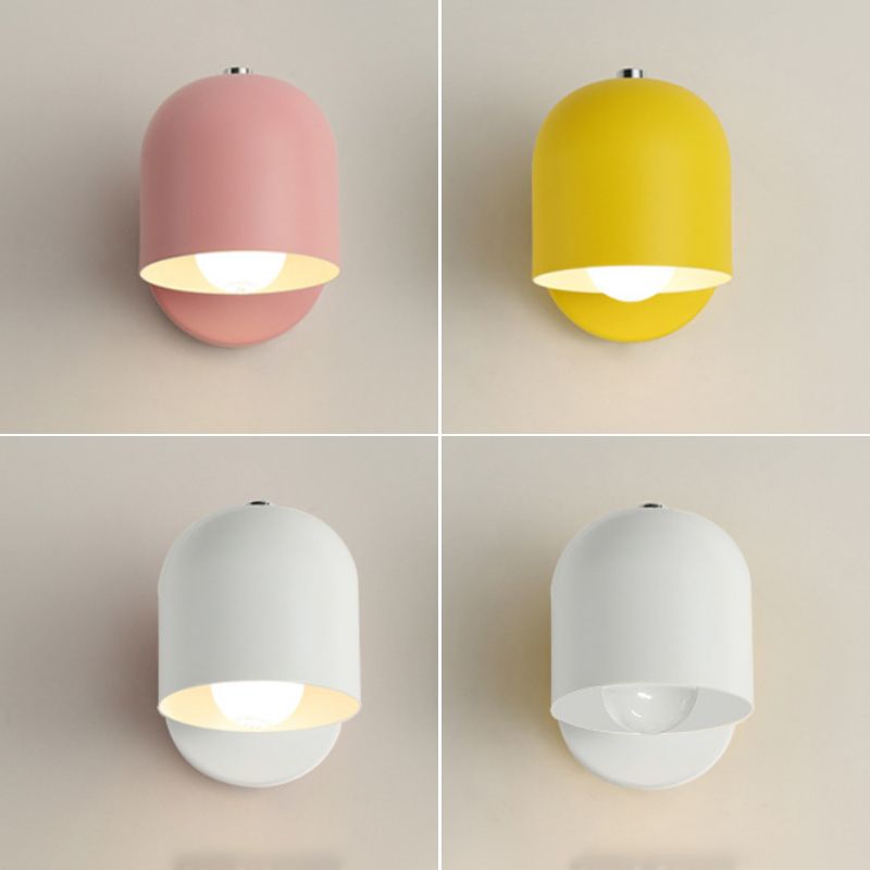 Dome Wall Mounted Lamp Modern Simplicity Macaron Metal Wall Mount Lamp for Living Room
