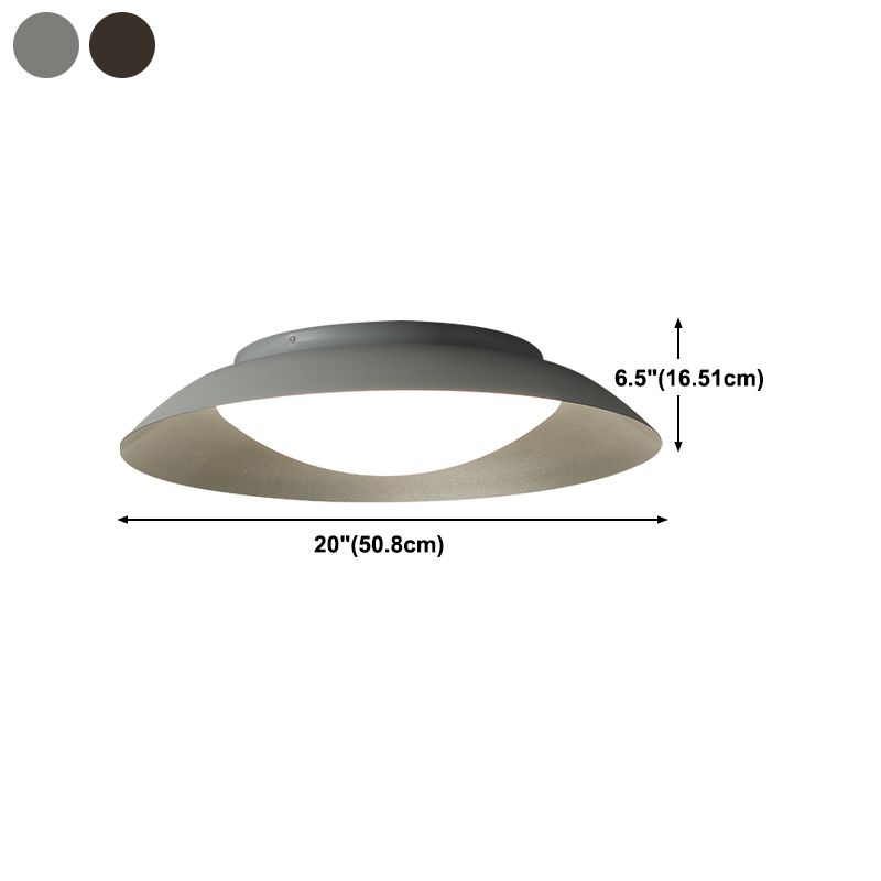 Modernism Ceiling Light Gray/Coffee Flush Mount Lighting for Hallway
