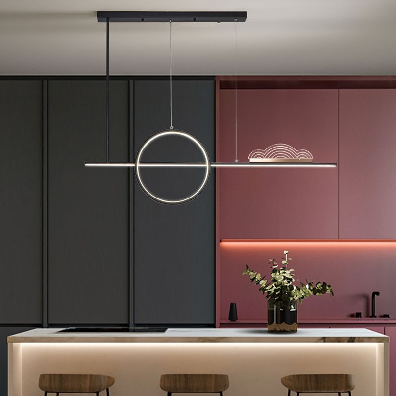 Nordic Island Light Modern Simple LED Chandelier Lamp Fixture for Dining Room