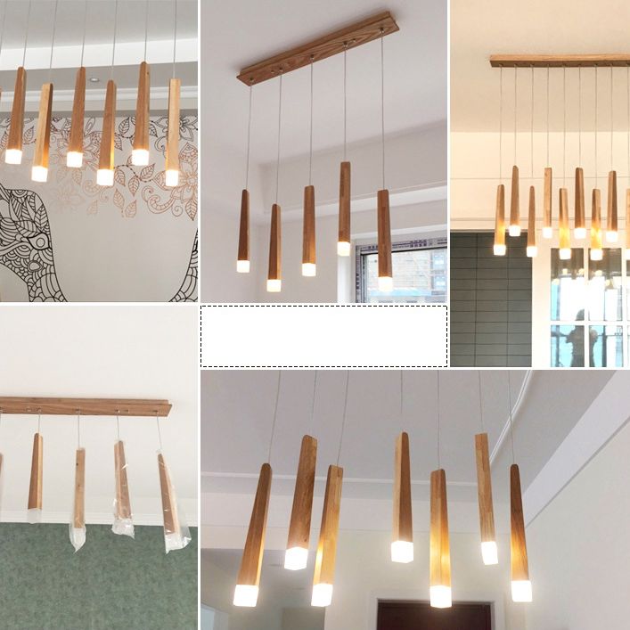 Holzstab mehrleichter Anhänger minimalistischer Acrylhängedecke für den Untersuchungsraum