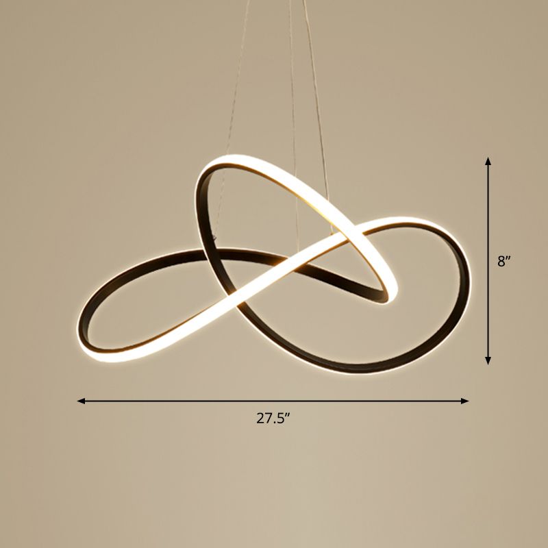 Lampada lampadina a LED Minimalistica Light Seguit Black Curve Spender Lighting con ombra acrilica