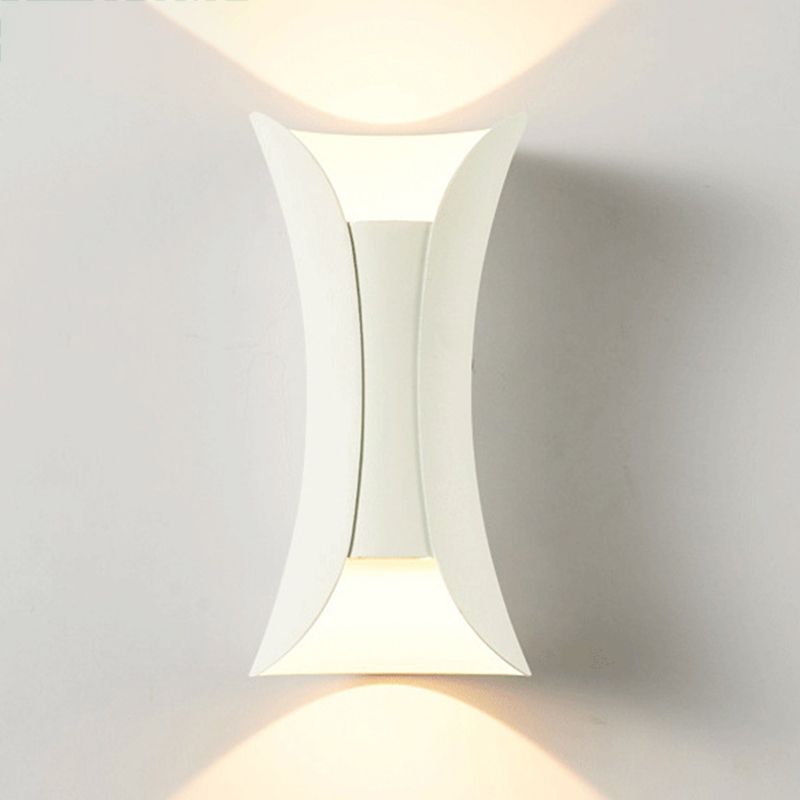 Metal Curved Lights Lights Modern Style 2 Lights Wall Washer Sconce
