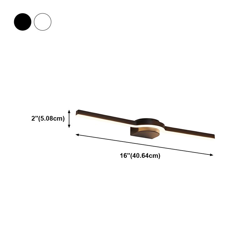 Metal Thin Vanity Wall Sconce Modern Style 1 Light Vanity Lighting Fixtures
