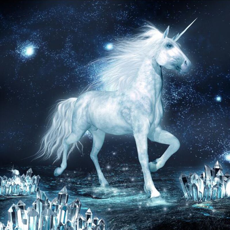 Waterproof Unicorn Mural Wallpaper Custom Size Nordic Wall Decor for Living Room