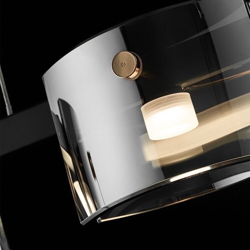 5/7/8/9-Light Modern Black Ceiling Light Glass LED Kitchen Island Lighting for Bedroom