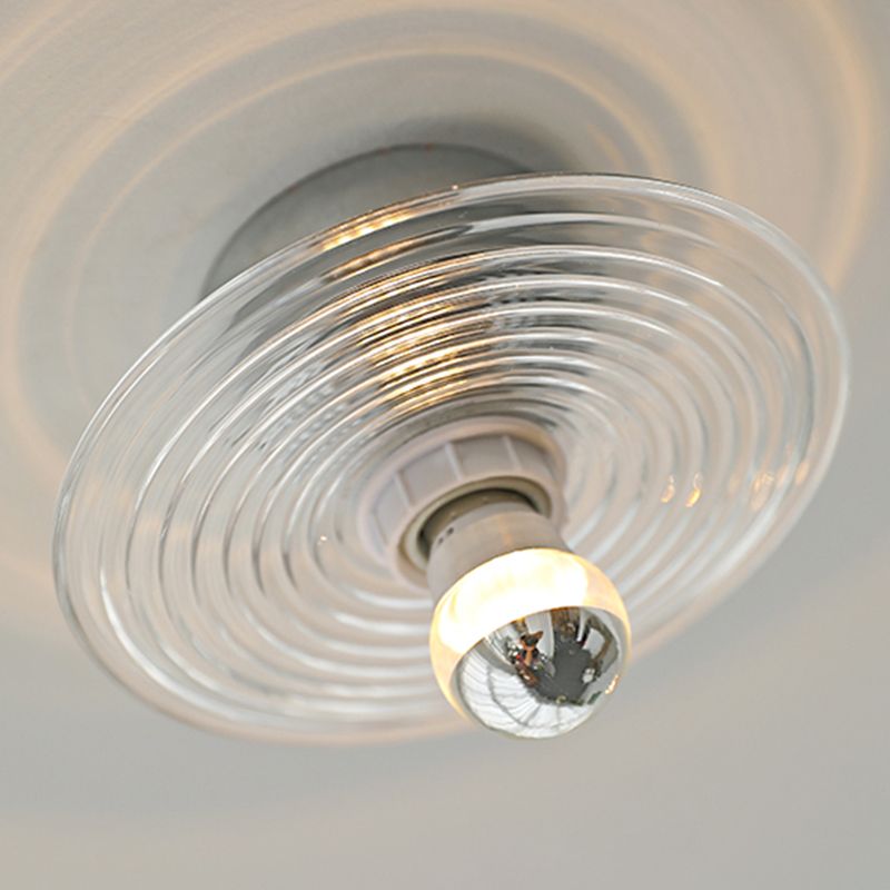 Modern Simple Glass Ceiling Light Circle Shape Ceiling Lamp for Bedroom