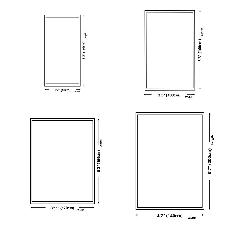 White Graphic Rug Polyester Modern Rug Non-Slip Backing Rug for Living Room