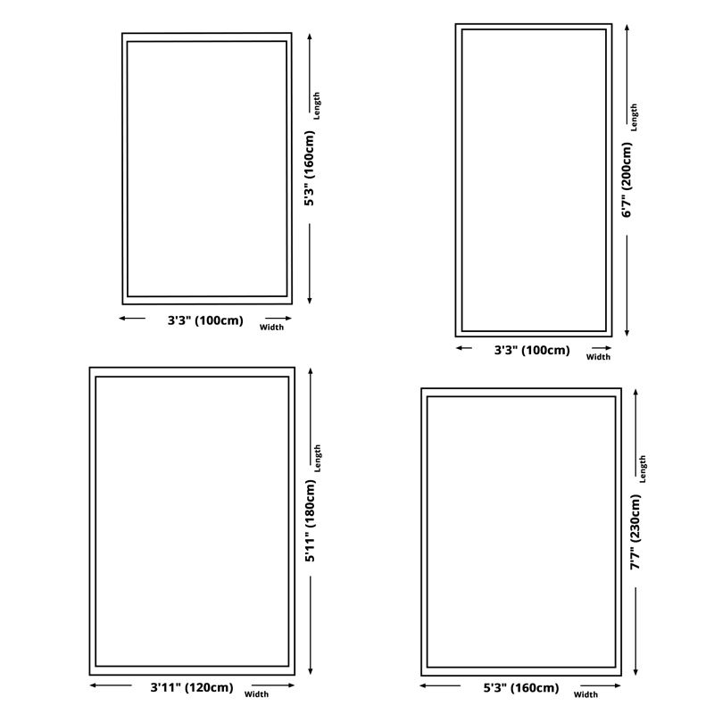 Brown Living Room Rug Modern Color Block Carpet Polyester Anti-Slip Backing Indoor Rug