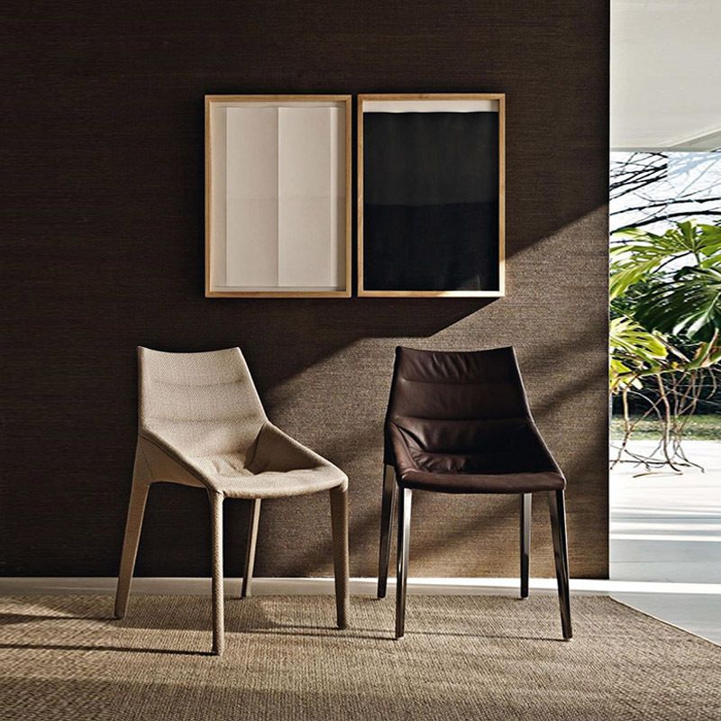 Upholstered Side Dining Chairs Faux Leather Side Chair Set for Home