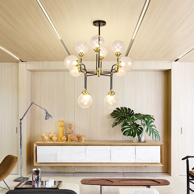 Lámpara de lámpara esférica de vidrio lámpara de lámpara simple para sala de estar para sala de estar