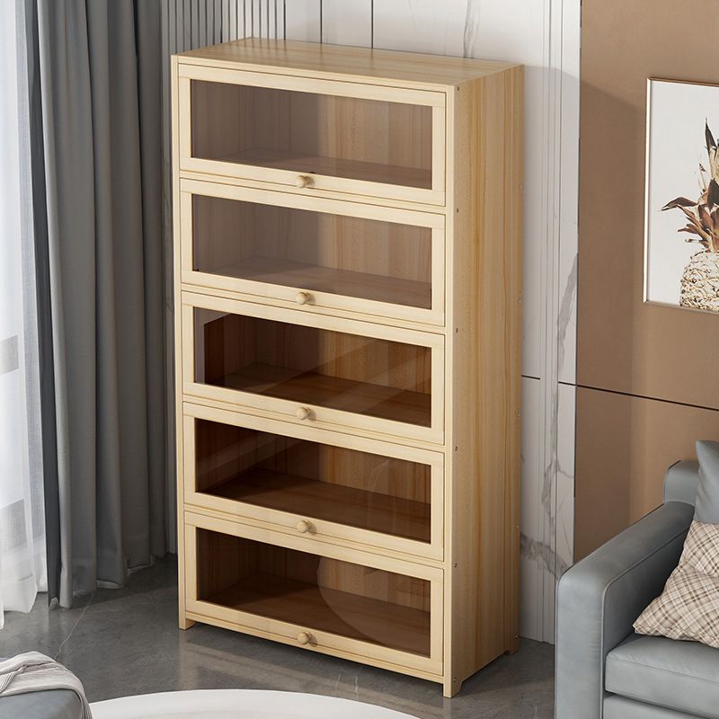 Contemporary Bookshelf Standard Wooden Closed Back Bookcase with Shelves