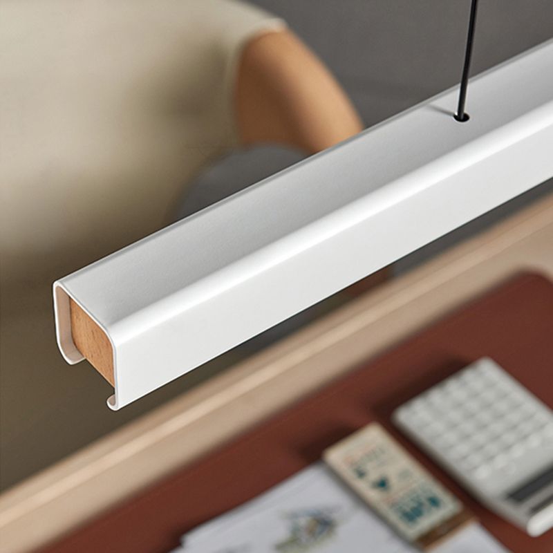 Candelier de techo LED moderno comedor nórdico Luz colgante lineal larga