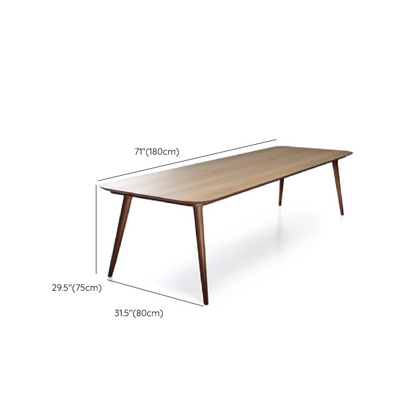 Medieval Modern Ash Wood Table Rectangle Table with 4 Legs for Home