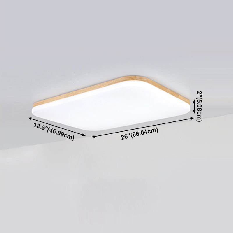 Luminaire de plafond encastré en bois d'appareils d'éclairage de plafond affleurants carrés de LED