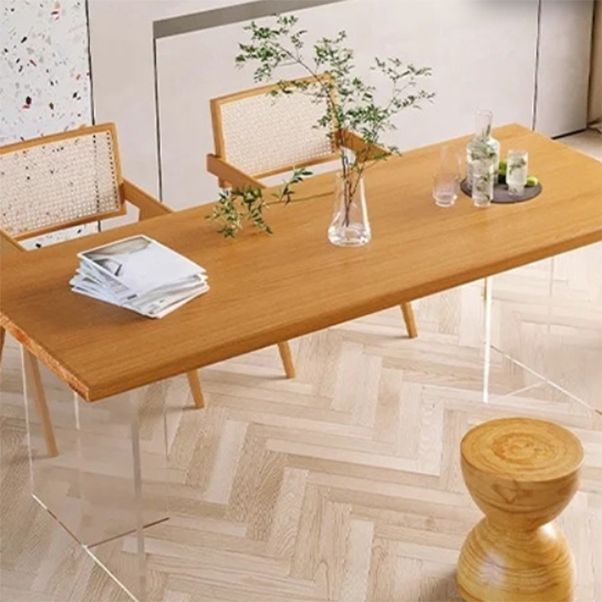 Modern Solid Wood Dinette Set 1/5 Pcs Standard Height Dining Room Table Set