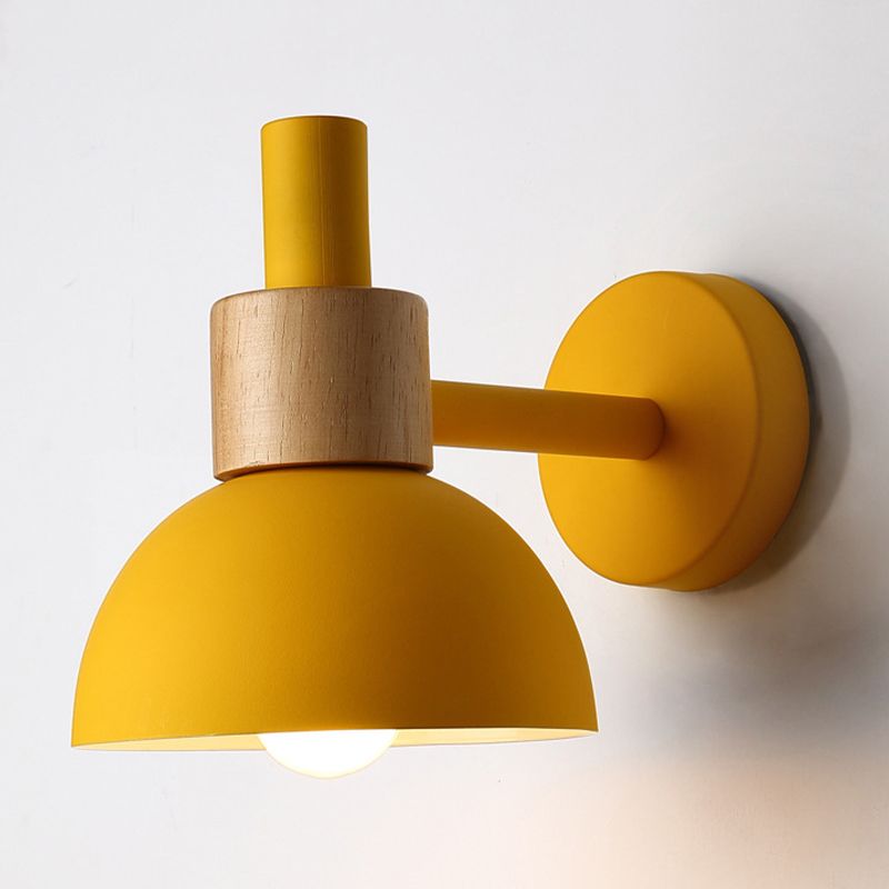 Metal Bowl Shape Wall Light Modern Style 1 Light Wall Light Sconce