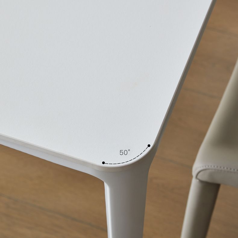 Designer Rectangle 1/4/5/7 Pieces Dining Table Set Indoor Legs Dinette Set in White