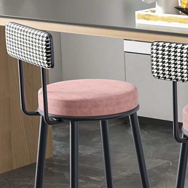 Modern Style Bar-stool Round Counter Bar Stool with Metal Legs