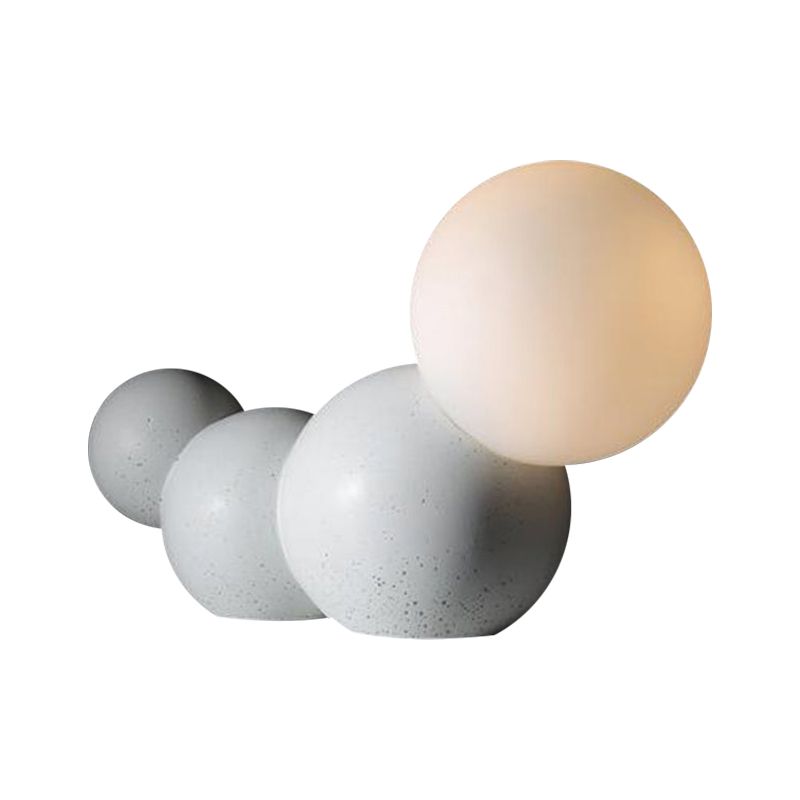 Caterpillar Reading Light Cartoon Glass esbelto 1 Cabeza Gray/White/Blue Table Lámpara para la habitación de los niños