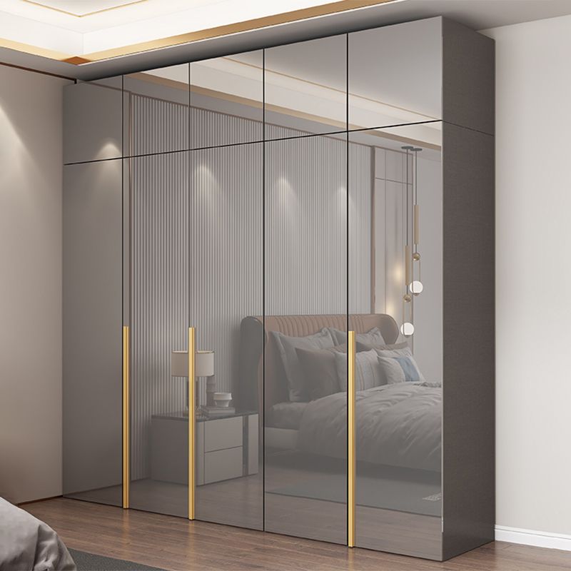 Engineered Wood Wardrobe Closet with Shelves Modern Wardrobe Cabinet for Home