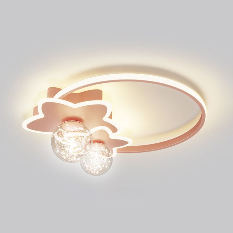 Round Shade 3-Lights Flush Mount Modern Style Flush Mount Ceiling Lighting Fixture