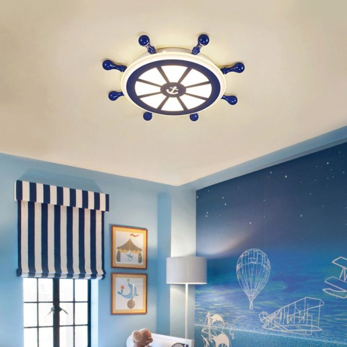 Plafonnier encastré à gouvernail en métal luminaire encastré pour chambre d'enfant