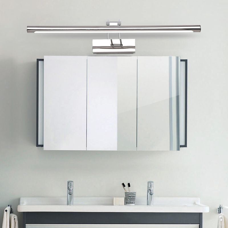Linear Shape Metal Wall Sconce Modern Single Light Mirror Wall Mounted Lighting