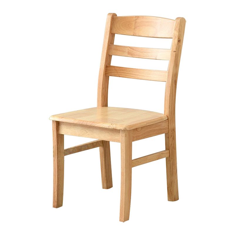 Contemporary Indoor Ladder Back Solid Wood Armless Dining Chair