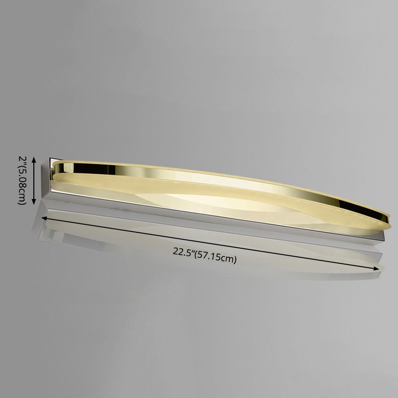 Vanité ovale Lumières murales modernes Simplicité Acrylique Vanité Grappés pour salle de bain