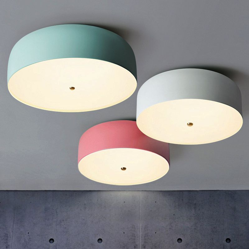 Luz de techo para dormitorio para niños, luz LED empotrada en forma de cúpula estilo nórdico