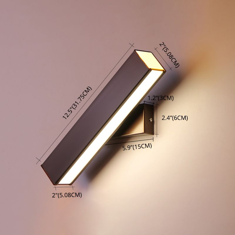 Modern Minimalist Style Rectangle Shade Multe Montate Metal 1 Light Sconce Light Set per camera da letto