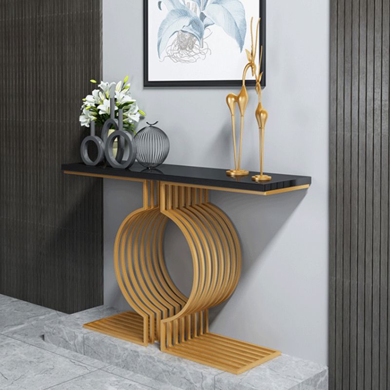 11" Wide Stone Glam Accent Table Rectangle Console Sofa Table