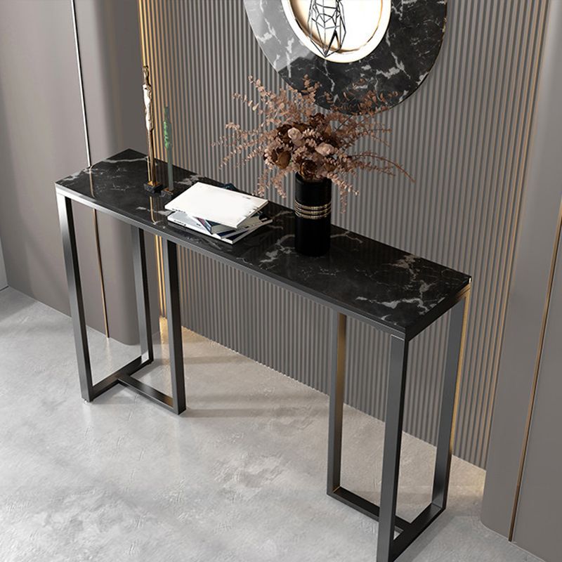 11" Wide Stone Contemporary Console Table Rectangle End Table