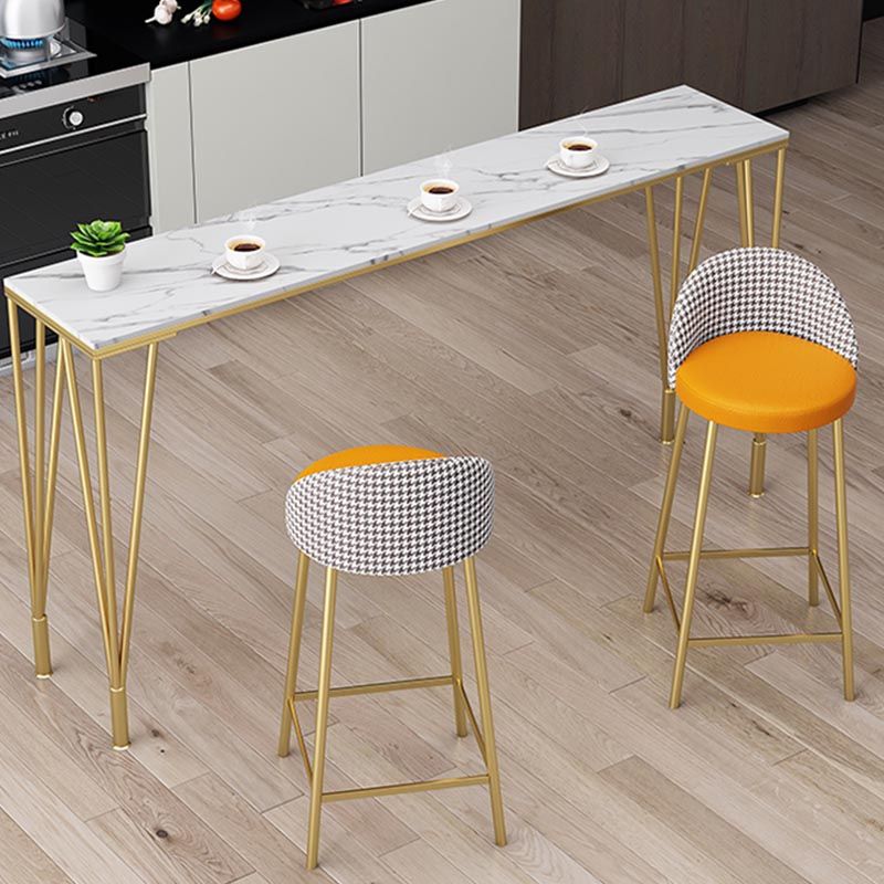 Contemporary Home Footrest Barstool Matte Finish Upholstered Stool