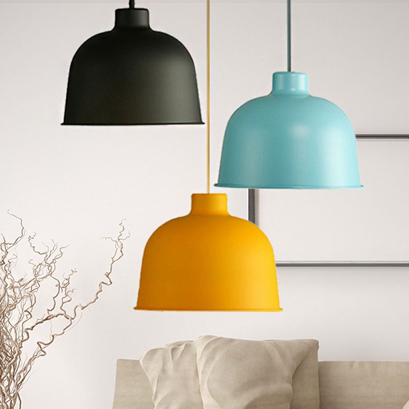 Metallschüssel Form Pendellicht Leichter Esszimmer 1 Kopf Makkaronstil Hanging Lampe