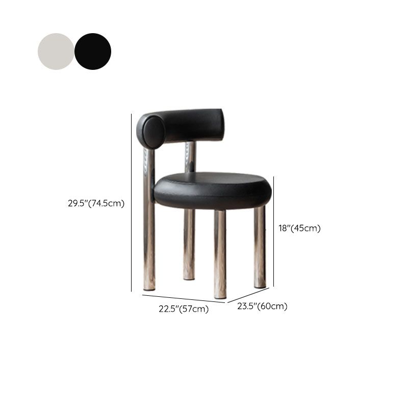 Contemporary Style Side Chair Metal Open Back Dining Room Chair for Home