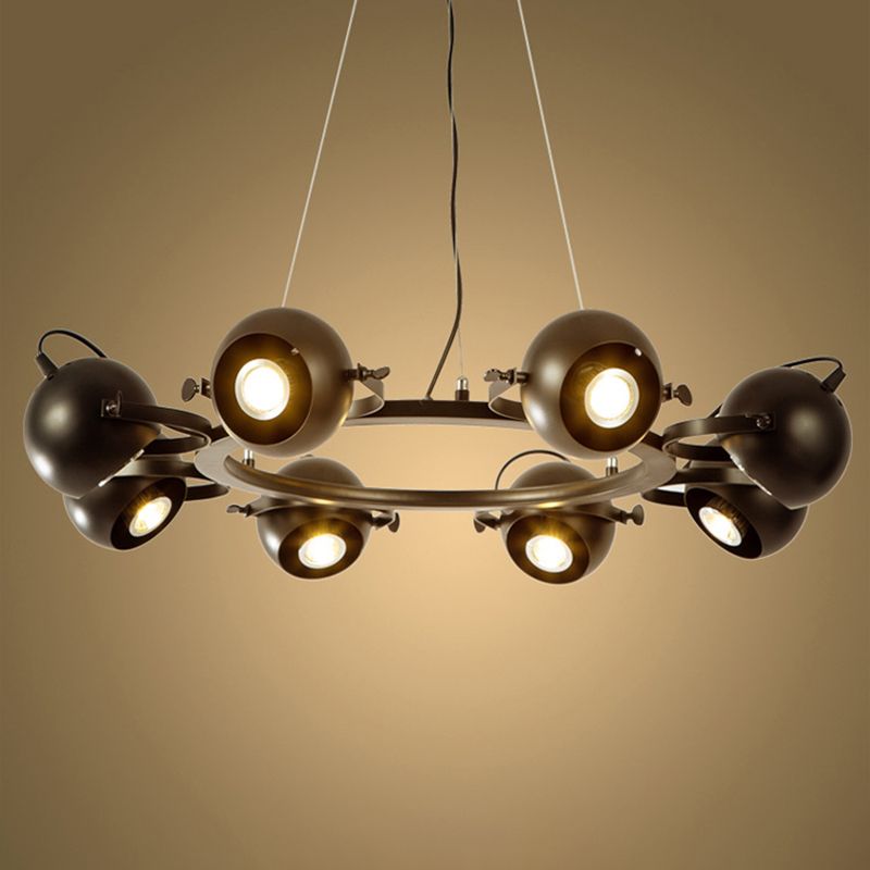Industrial Wheel Hanging Ceiling Lights Metal Pendant Chandelier for Living Room